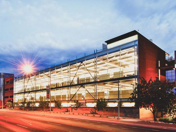 CAPLA Building at twilight